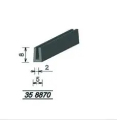 Kup Teď 358870 Pryžový profil tvaru "U", 8x5/2mm, 70°Sh, EPDM, -40°C/+100°C, černý